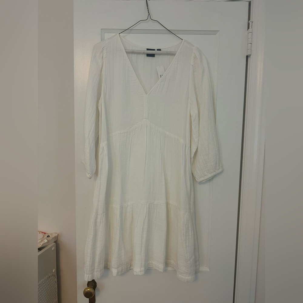 GAP Cream Button-Front Top